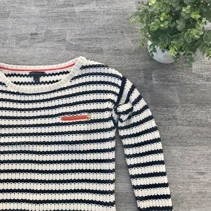 Tommy Hilfiger Thick Knitted Striped Sweater, M